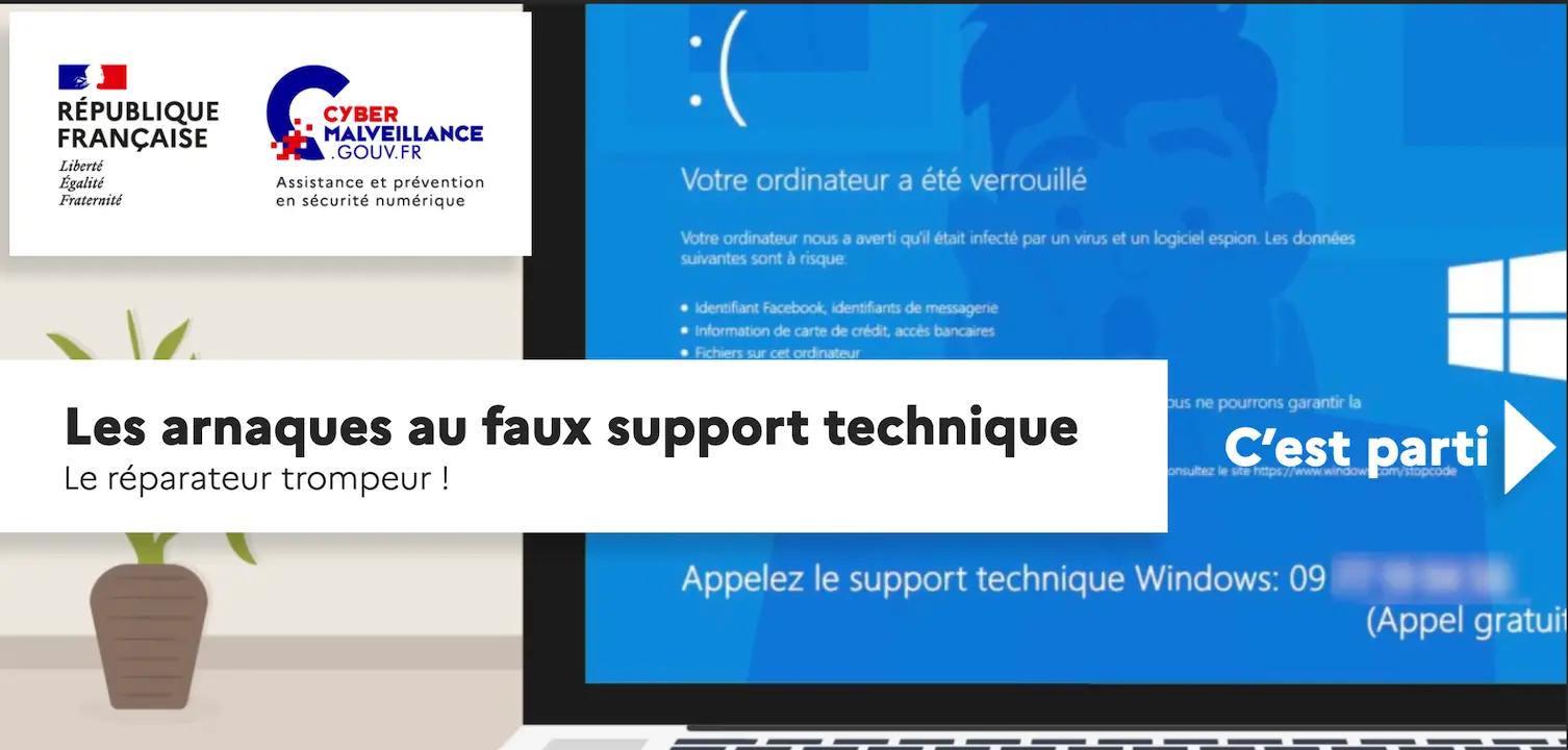 Excerpt from a module: Scams involving fake technical support, the deceptive repairman!