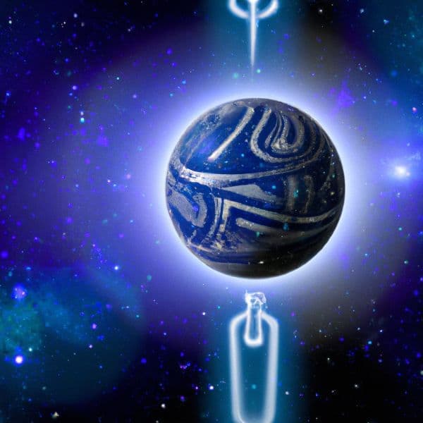 Fifth slide: a planet in space with a lot of stars