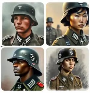 Des soldats nazis noirs et asiatiques générés par IA