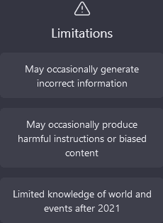 Limitations de ChatGPT