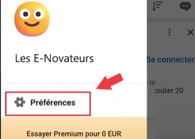 Votre compte > Préférences