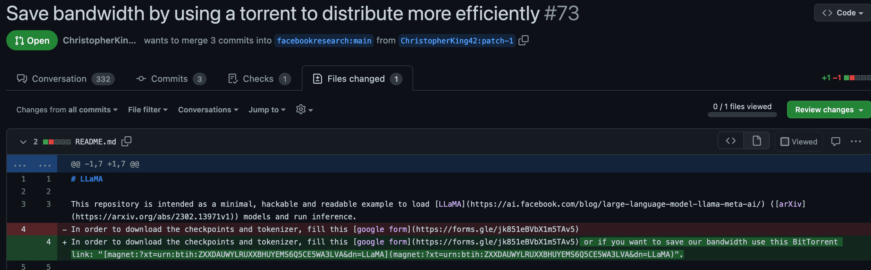 Hack de Llama, l'IA de Meta dont les liens sont présent sur le projet OpenSource