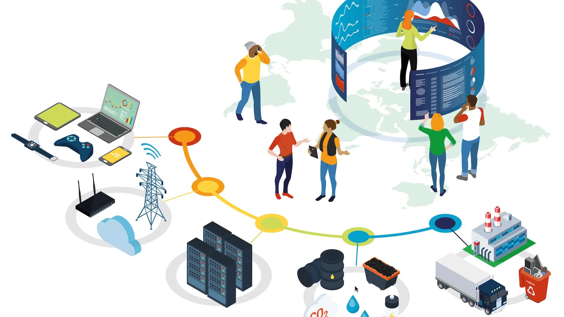 Illustration de la breve : Le numérique, un poids environnemental croissant : une nouvelle étude dresse un bilan alarmant