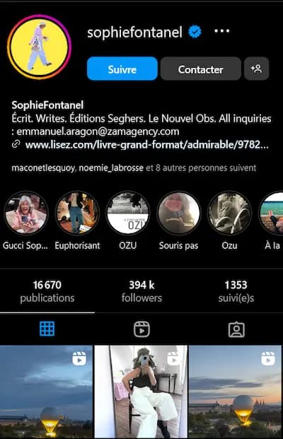 Sophie Fontanel - Écrit Éditions Seghers - Le Nouvel Obs - 16 670 publications - 394 k followers - Instagram