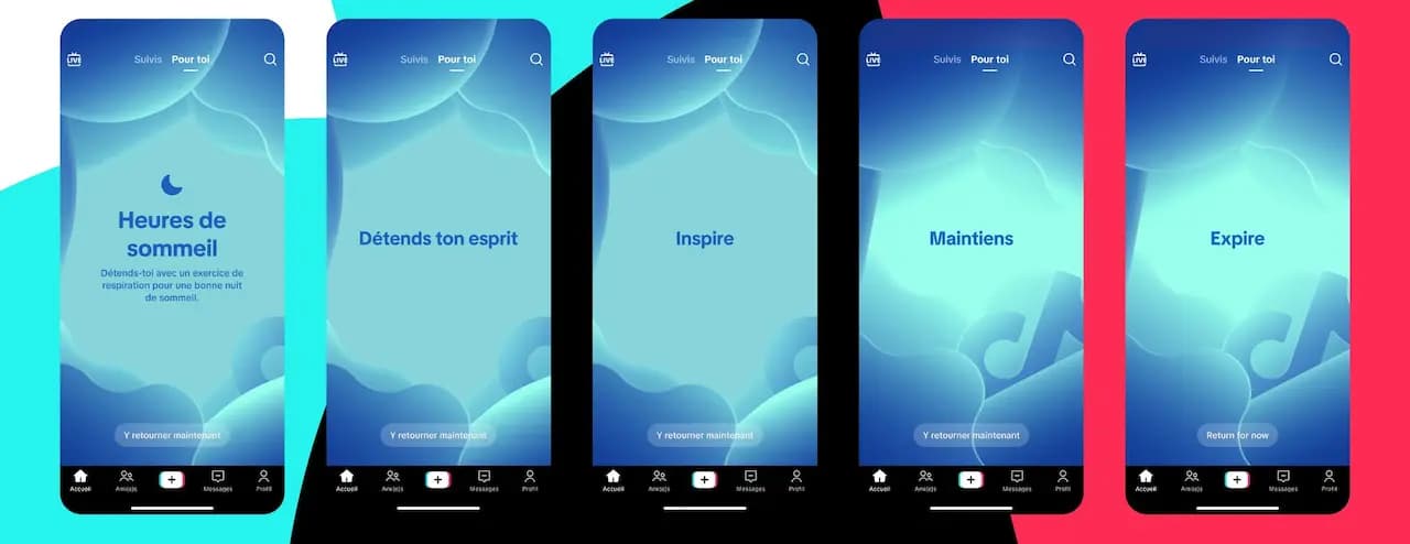Messages de Tiktok > Heures de sommeil > Détends-toi avec un exercice de respiration pour une bonne nuit de sommeil > Détends ton esprit > Inspire > Maintiens > Expire