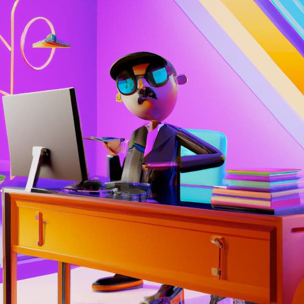 image utilisé pour la première diapo du cours représentant un homme devant un ordinateur