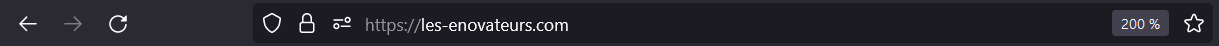 Barre d'adresse du navigateur Firefox avec un zoom de 200%