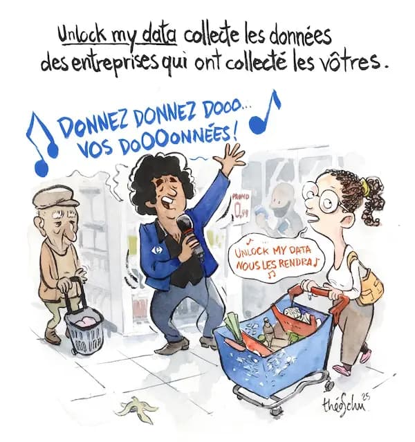 Unlock my data collecte les données des entreprises qui ont collecté les vôtres. DONNEZ DONNEZ DOOO.. VOS DOOOONNÉES ! UNLOCK MY DATA NOUS LES RENDRAS