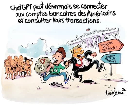 ChatGPT peut désormais se connecter aux comptes bancaires des Américains et consulter leurs transactions. Toujours plus de données et moins de respect des données personnelles.