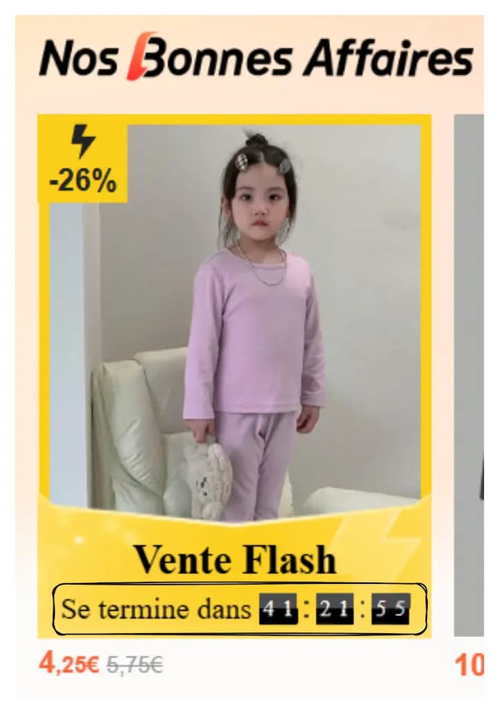 Bonne affaire se termine dans 41:25:00