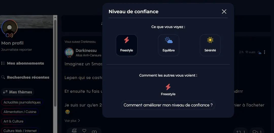 Ce que vous voyez: Freestyle / Equilibre / Sérénité